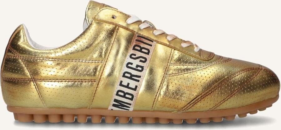 BIKKEMBERGS Lage Sneakers Dames 30606 Maat: 36 Materiaal: Leer Kleur: Goudkleurig