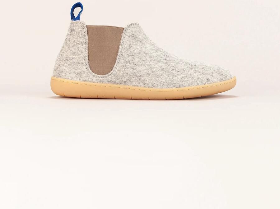 Bill Ringa Pantoffels Dames Wollen Sloffen Hoge Pantoffel Stevige Rubberen Zool