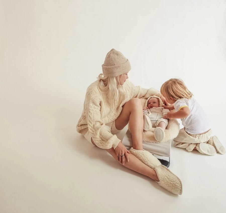 Binibamba Booties pantoffels Milk Beige