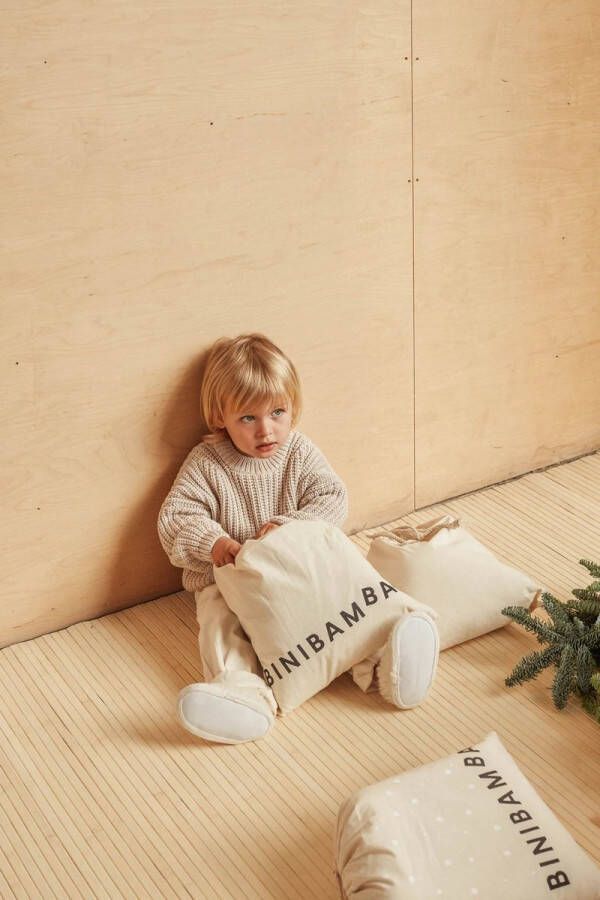 Konges Slöjd Binibamba Milk booties pantoffels Beige