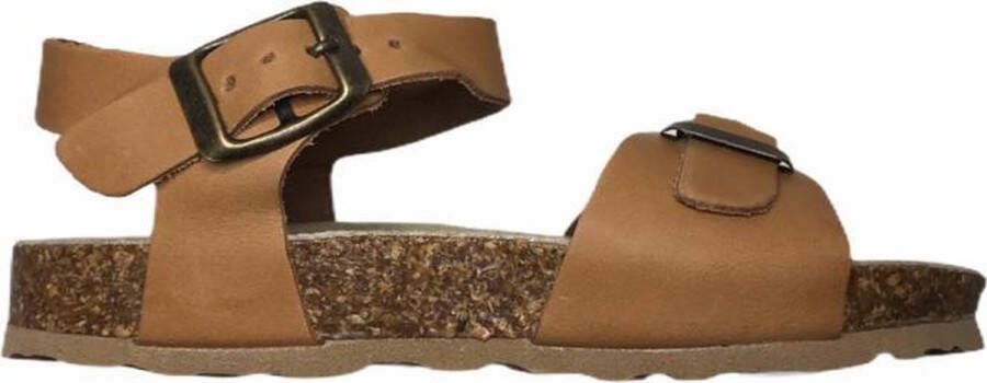 Bio gold birk gesp sandalen sand