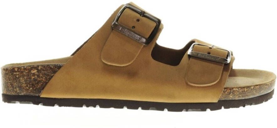 Bionatural Bionatura Lederen Cognac Tweeband Slipper