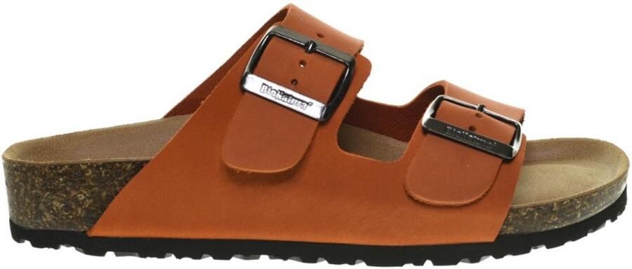 Bionatural Dames Slippers Oranje Leder Bionatura