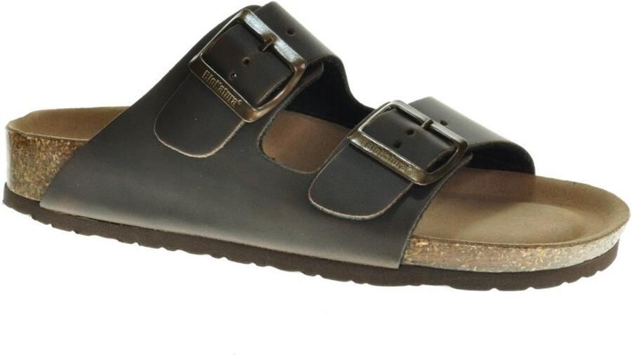 Bionatural Donkerbruine Slippers Tweeband Bionatura