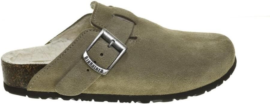 Bionatural Taupe Clogs Schapenvacht Bionatura