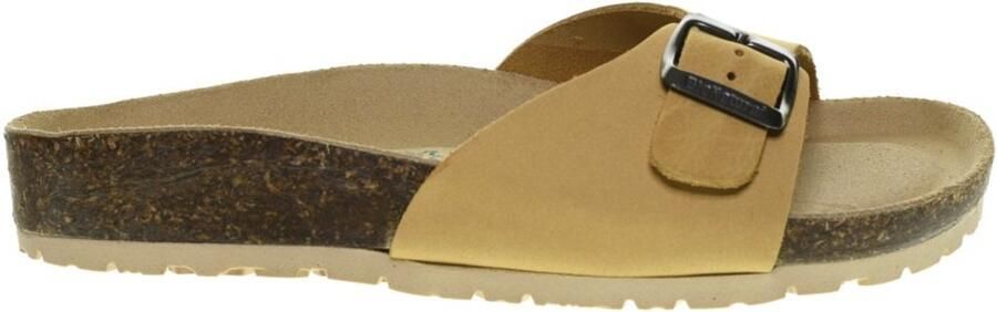 Bionatural Taupe Instap Geel Slippers Eenband Bionatura
