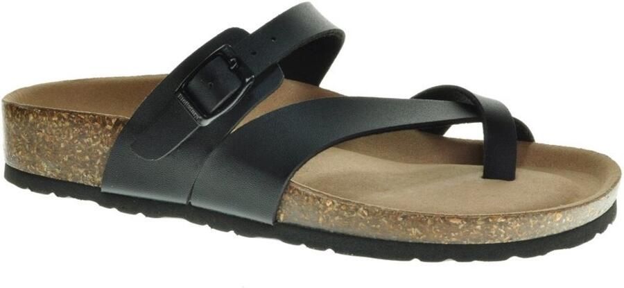 Bionatural Teenslipper Drieband Zwart Bionatura