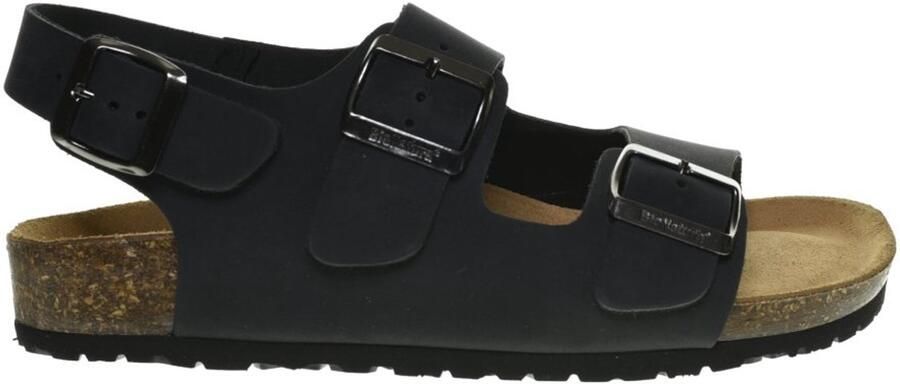 Bionatural Zwart Lederen Herensandalen Comfort Bionatura