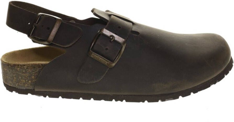 Bionatural Donkerber Bruing Clogs Met Riem Bionatura