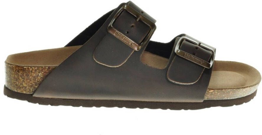Bionatural Donkerbruine Slippers Tweeband Bionatura