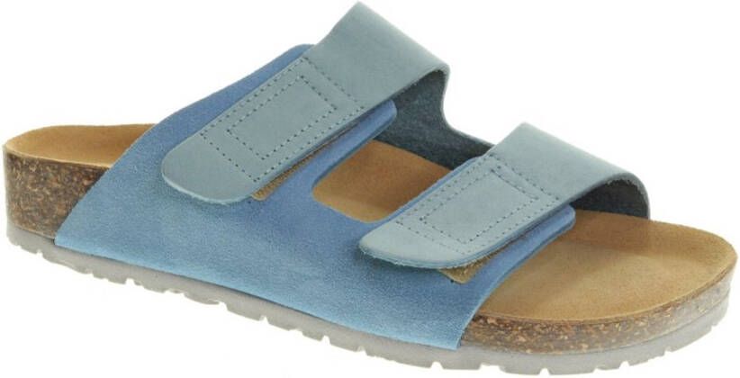 Bionatural Lichtblauwe Slippers Velcro Bionatura