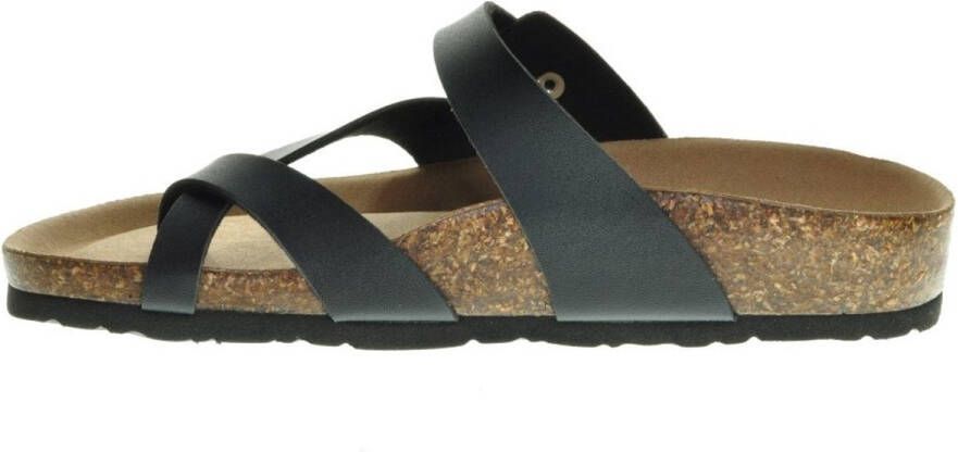 Bionatural Teenslipper Drieband Zwart Bionatura