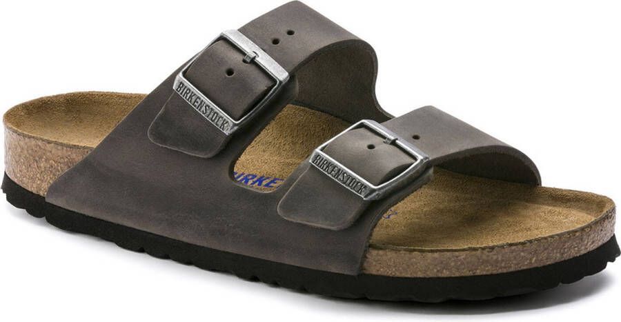 Birkenstock Arizona Slippers Iron Narrow fit | Grijs | Leer - Foto 11