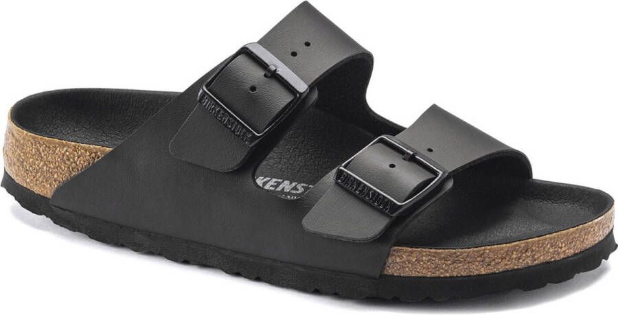 Birkenstock Arizona Slippers Triple Black Narrow fit | Zwart | Imitatieleer