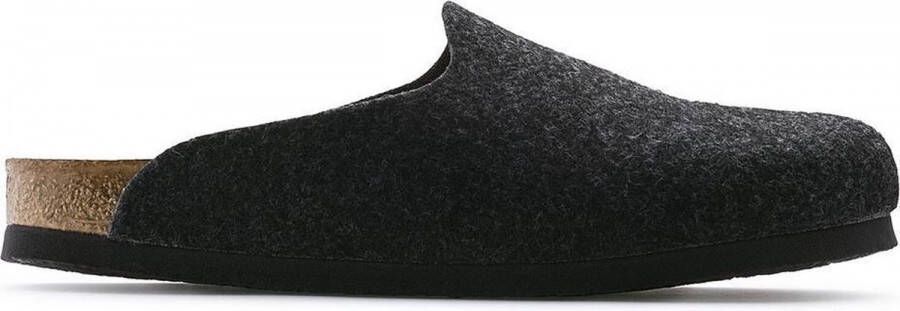 Birkenstock Amsterdam Anthracite narrow VEG Felt Wooly Home Unisex Pantoffels Antraciet