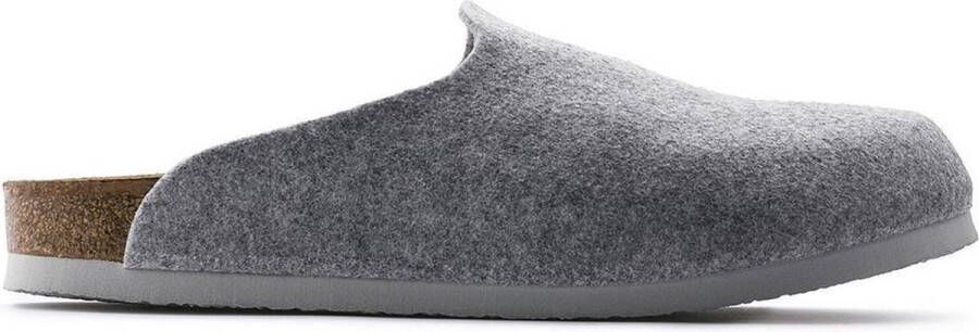 Birkenstock Amsterdam Light Gray narrow VEG Felt Wooly Home Unisex Pantoffels Lichtgrijs