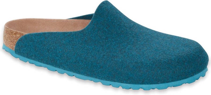 Birkenstock Amsterdam Pantoffels Petrol Regular fit | Aqua | Wolvilt