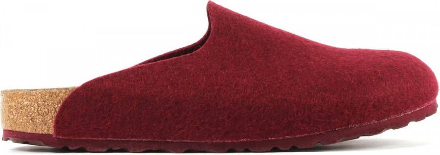 Birkenstock Amsterdam Pantoffels Port Narrow fit | Bordeaux | Vilt