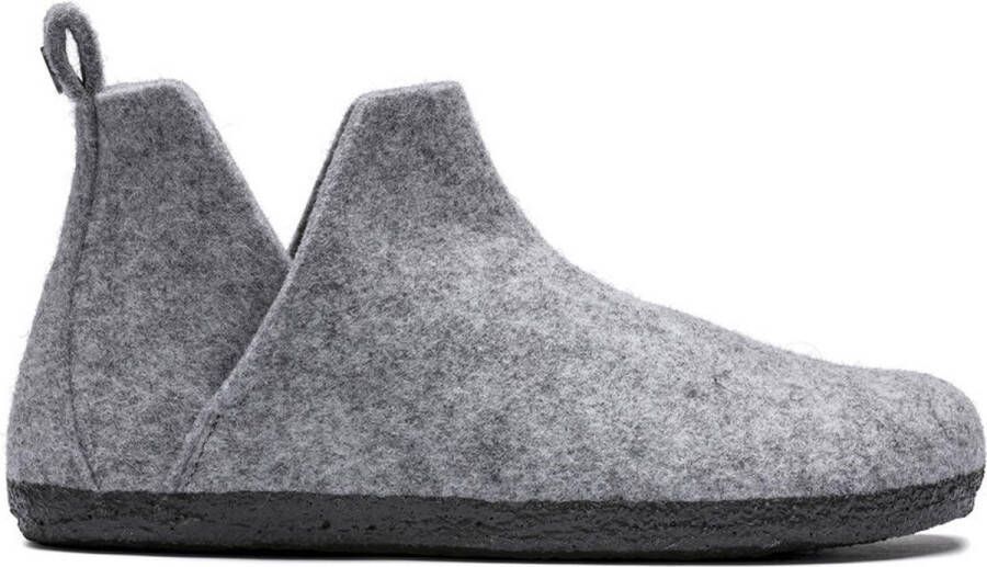Birkenstock Andermatt Pantoffels Light Grey Narrow fit | Grijs | Wolvilt