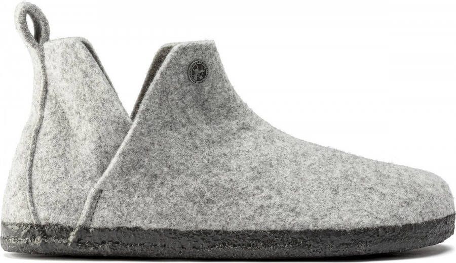 Birkenstock Andermatt Pantoffels Light Grey Regular fit | Grijs | Wolvilt