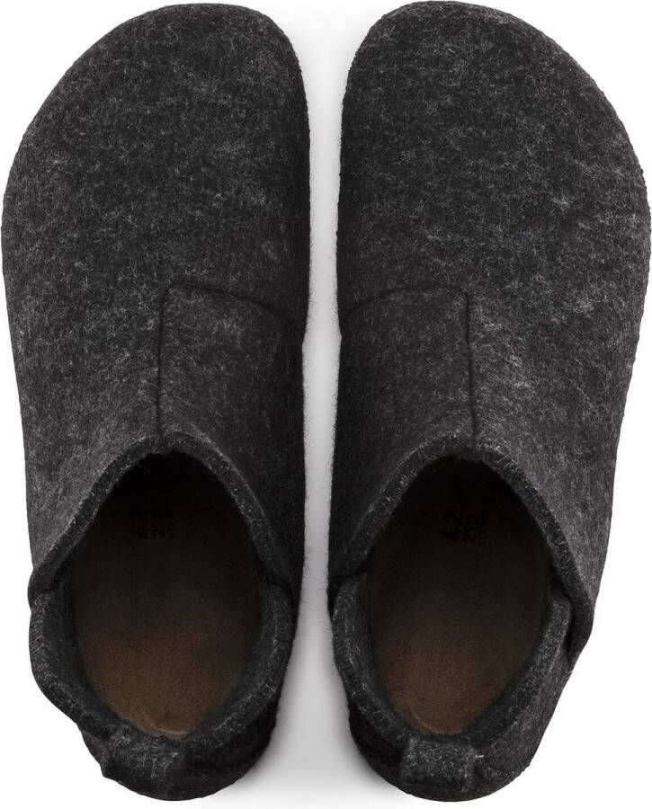 Birkenstock Andermatt Pantoffels Anthracite Regular fit | Zwart | Wolvilt - Foto 2