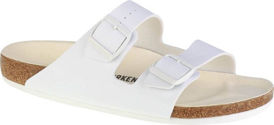 Birkenstock Arizona Slippers Triple White Narrow fit | Wit | Imitatieleer