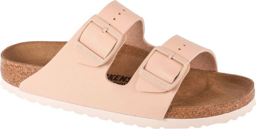 BIRKENSTOCK Arizona Birko-Flor new beige Synthetisch Platte sandalen