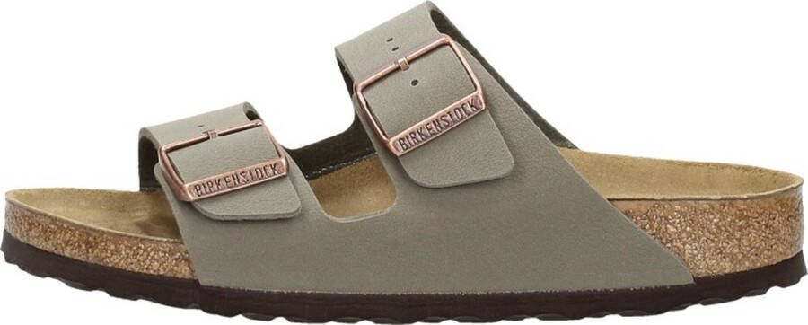 Birkenstock Arizona Slippers en Sandalen Grijs Nubuck