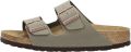 Birkenstock Arizona Slippers en Sandalen Grijs Nubuck - Grijs