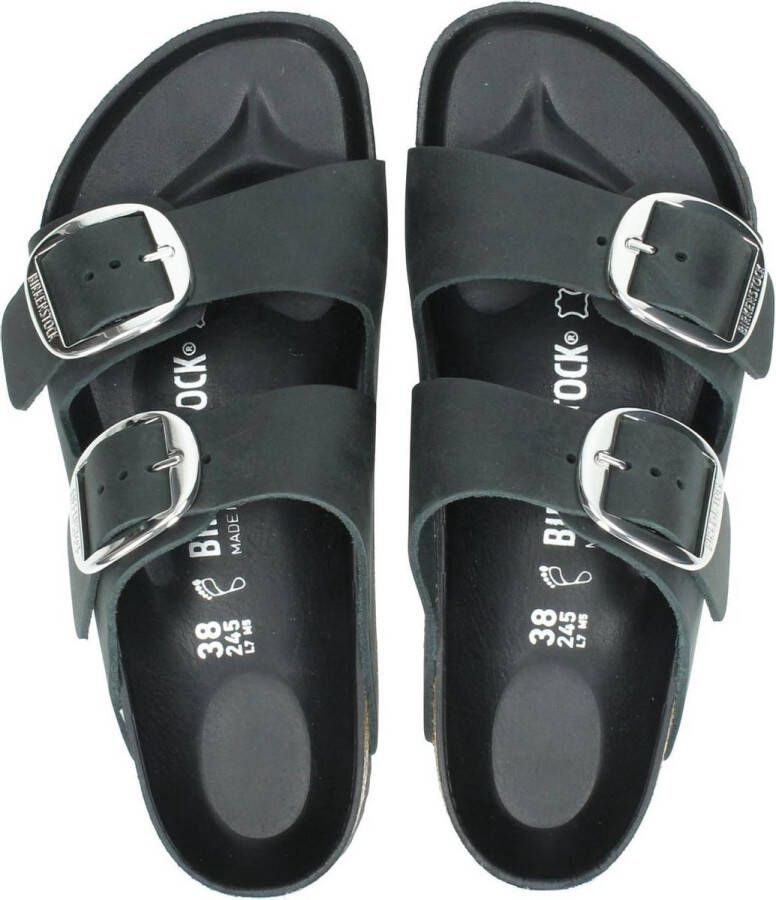 Birkenstock Big Buckle zwart vetleer regular sandalen dames (1011074) - Foto 2
