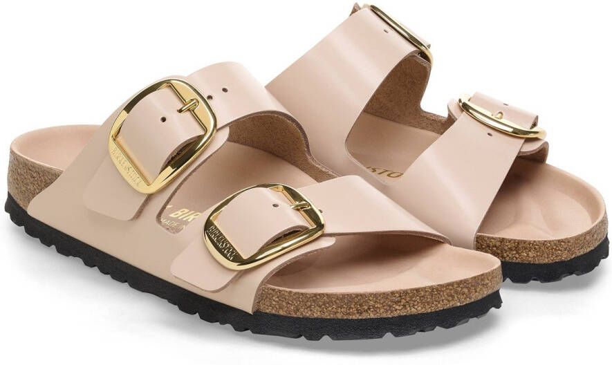 Birkenstock Arizona Big Buckle Slippers High-Shine New Beige Normale Pasvorm Vrouwen
