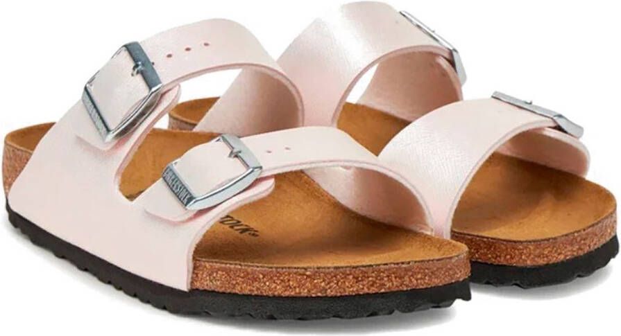 Birkenstock Arizona Birko-flor Embossed Sandalen Roze Vrouw