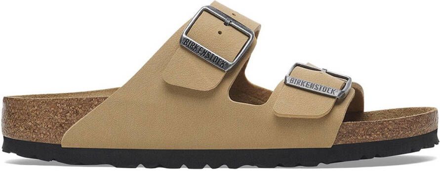 Birkenstock Arizona Birko-flor Nubuck Sandalen Bruin Man Vrouw