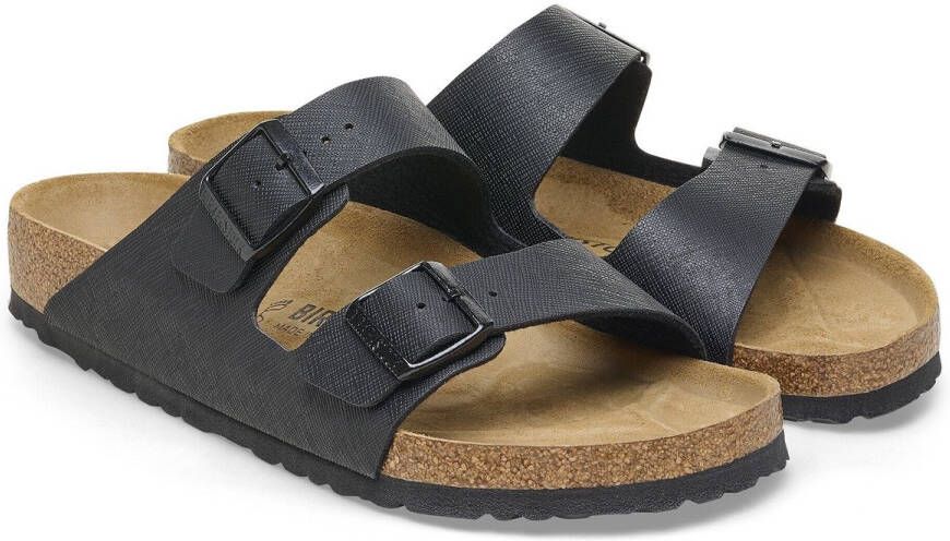 Birkenstock Arizona BS Slippers Saffiano Black Regular Fit Unisex