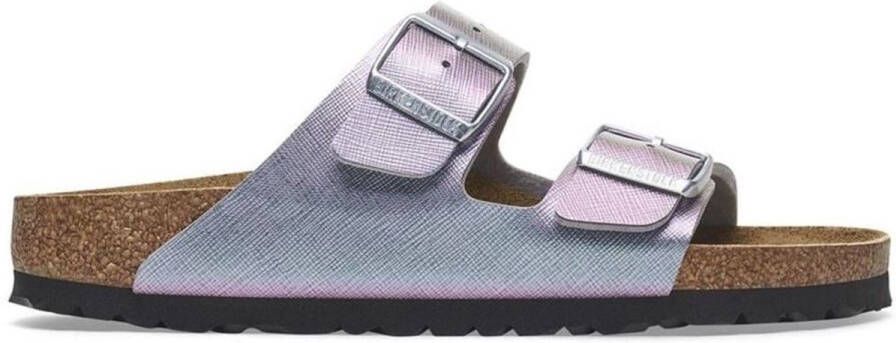 Birkenstock Arizona BS Slippers Saffiano Iridescent Viola Regular Fit Unisex