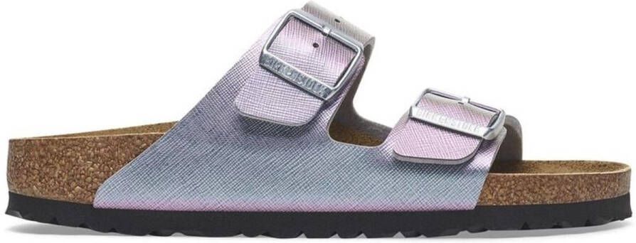 Birkenstock Arizona BS Slippers Saffiano Iridescent Viola Regular Fit Unisex