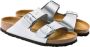 Birkenstock Arizona Dames Slippers Birko-flor Zilver Regular-fit – - Thumbnail 1