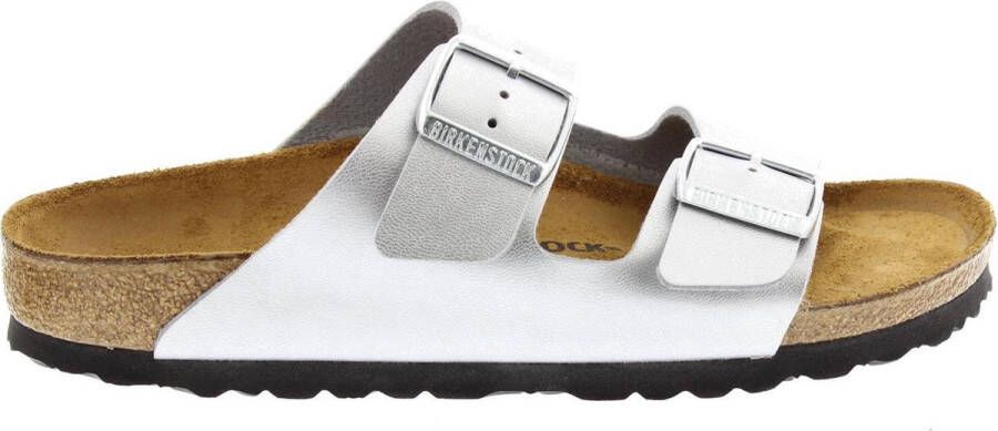 Birkenstock Arizona Dames Slippers Birko-flor Zilver Regular-fit – - Foto 4