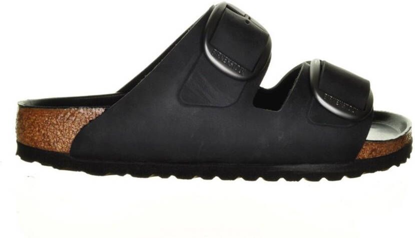 Birkenstock Arizona Dames Slippers Black Narrow-fit Zwart Nubuck