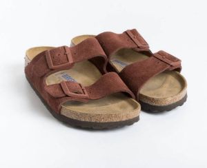 Birkenstock Arizona Dames Slippers Chocolate Narrow fit | Bruin | Suède