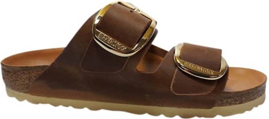 Birkenstock ssandalen Arizona Big Buckle Natural Leather Oiled Etroit Bruin - Foto 6