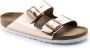 Birkenstock Slippers ARIZONA SFB in smalle schoenwijdte metallic-look met soft-voetbed - Thumbnail 1