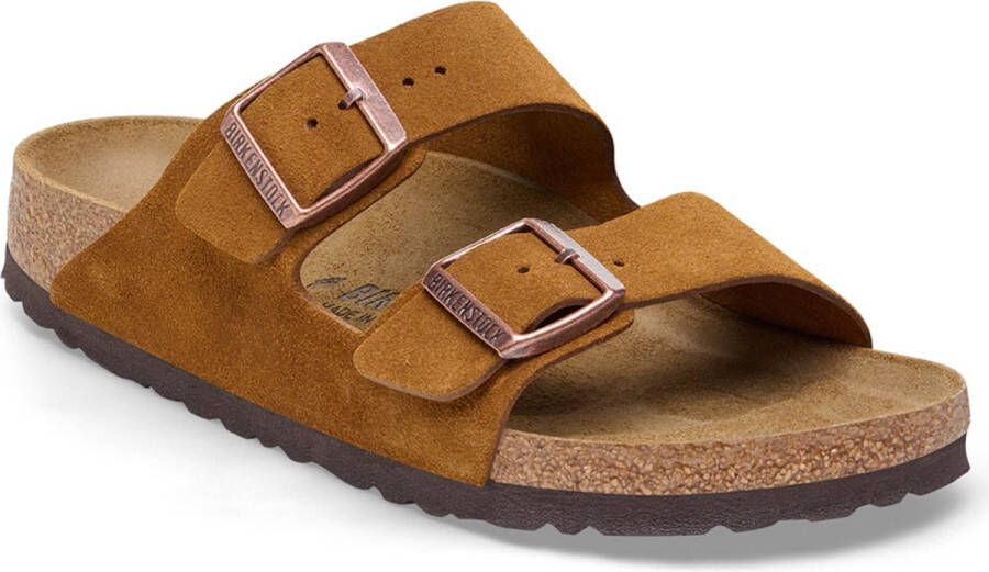 BIRKENSTOCK Slippers Dames Arizona Dames Maat: 43 Materiaal: Suède Kleur: Cognac - Foto 3