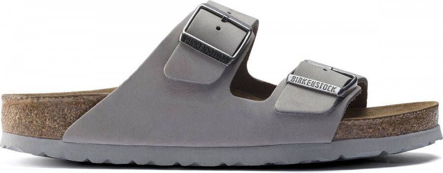 Birkenstock Arizona Dames Slippers Dove Gray Narrow fit | Grijs | Nubuck