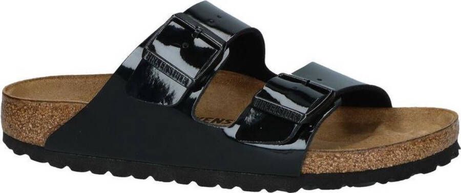 Birkenstock Arizona Slippers Black Patent Narrow fit | Zwart | Imitatieleer - Foto 2