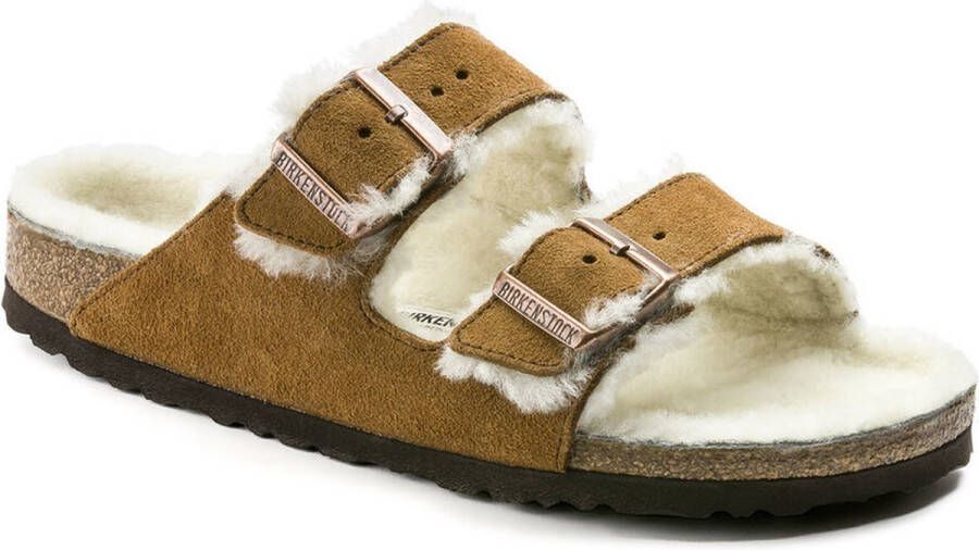 Birkenstock Arizona Shearling Slippers Mink Regular fit | Bruin | Suède - Foto 6