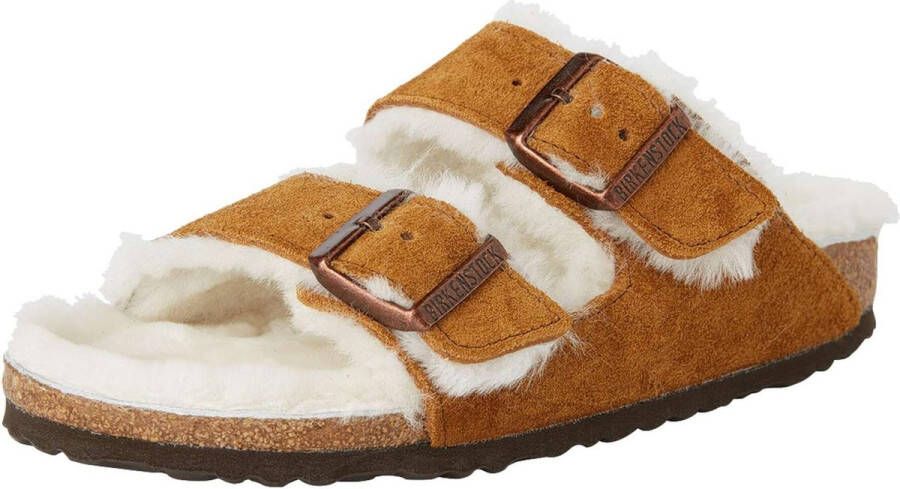 Birkenstock Arizona Shearling Slippers Mink Regular fit | Bruin | Suède - Foto 2