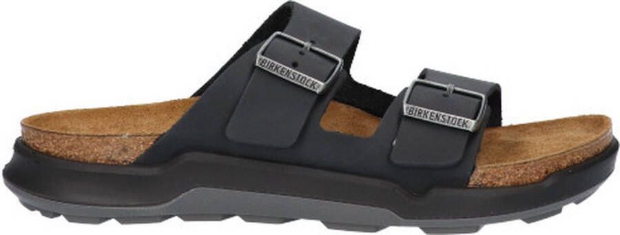 Birkenstock Arizona Heren Slippers Black Regular fit | Zwart | Nubuck