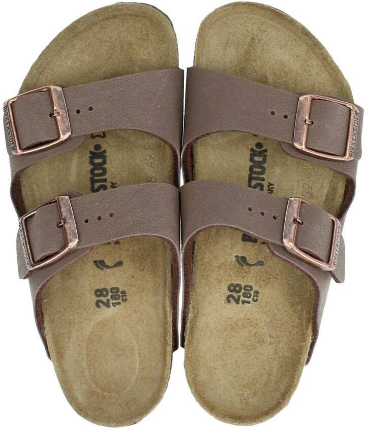 Birkenstock Kindersandalen Arizona Birko Flor Birkibuc Etroit Bruin