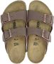 Birkenstock Kindersandalen Arizona Birko Flor Birkibuc Etroit Bruin - Thumbnail 1